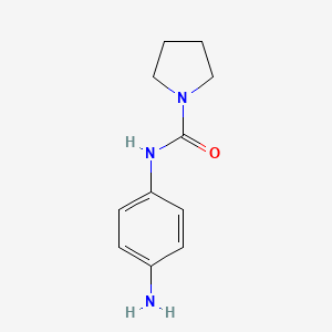 molecular formula C11H15N3O B8706308 N-(4-aminophenyl)-1-pyrrolidinecarboxamide 