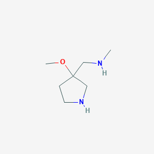 molecular formula C7H16N2O B8706321 [(3-Methoxypyrrolidin-3-YL)methyl](methyl)amine CAS No. 125032-89-5