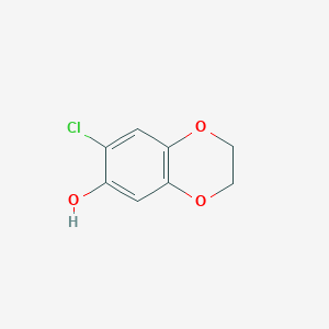molecular formula C8H7ClO3 B8706404 7-Chloro-2,3-dihydrobenzo[b][1,4]dioxin-6-ol 