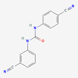 molecular formula C15H10N4O B8706421 1-(3-Cyanophenyl)-3-(4-cyanophenyl)urea 