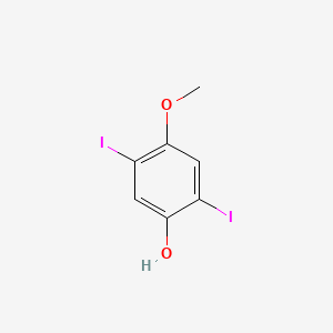 molecular formula C7H6I2O2 B8706435 2,5-Diiodo-4-methoxyphenol 