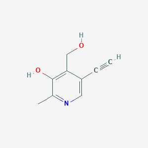 molecular formula C9H9NO2 B8706464 2-Methyl-3-hydroxy-4-hydroxymethyl-5-ethynylpyridine 