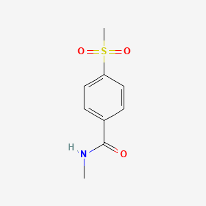 molecular formula C9H11NO3S B8706525 Benzamide, N-methyl-4-(methylsulfonyl)- 