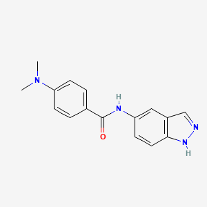 molecular formula C16H16N4O B8706538 4-(dimethylamino)-N-(1H-indazol-5-yl)benzamide 