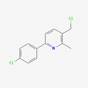 molecular formula C13H11Cl2N B8706583 3-(Chloromethyl)-6-(4-chlorophenyl)-2-methylpyridine CAS No. 120276-49-5