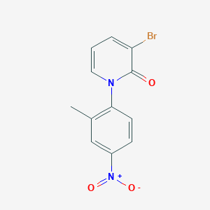 molecular formula C12H9BrN2O3 B8706643 3-Bromo-1-(2-methyl-4-nitrophenyl)pyridin-2(1H)-one 