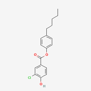 molecular formula C18H19ClO3 B8706667 Benzoic acid, 3-chloro-4-hydroxy-, 4-pentylphenyl ester CAS No. 50687-70-2