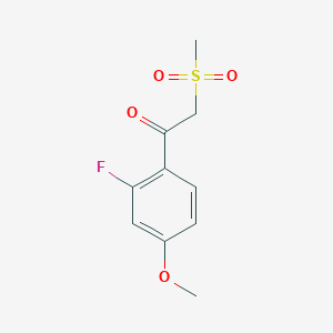 molecular formula C10H11FO4S B8706728 1-(2-Fluoro-4-methoxyphenyl)-2-(methylsulfonyl)ethanone 