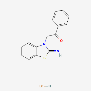 molecular formula C15H13BrN2OS B8706780 2-Imino-3-phenacyl-2,3-dihydrobenzothiazole hydrobromide 
