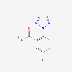 molecular formula C9H6FN3O2 B8706800 5-fluoro-2-(2H-1,2,3-triazol-2-yl)benzoic acid 