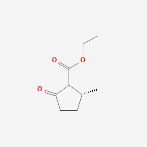 molecular formula C9H14O3 B8706819 Ethyl (2R)-2-methyl-5-oxocyclopentane-1-carboxylate 