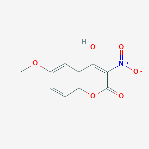 molecular formula C10H7NO6 B8706825 4-Hydroxy-6-methoxy-3-nitrocoumarin 