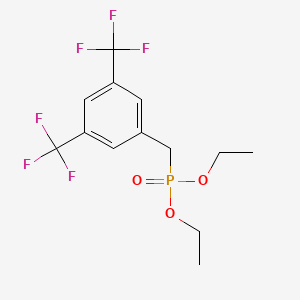 molecular formula C13H15F6O3P B8706842 Diethyl {[3,5-bis(trifluoromethyl)phenyl]methyl}phosphonate CAS No. 125138-12-7