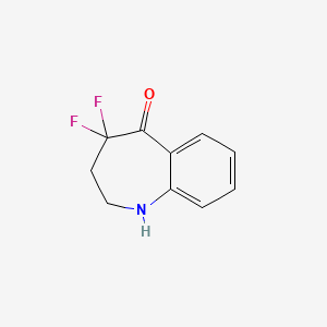 molecular formula C10H9F2NO B8706859 4,4-difluoro-2,3,4,5-tetrahydro-1H-1-benzazepin-5-one 