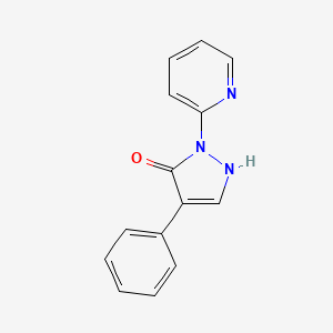 4-Phenyl-2-(pyridin-2-yl)-1,2-dihydro-3H-pyrazol-3-one