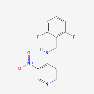 molecular formula C12H9F2N3O2 B8706914 4-Pyridinamine, N-[(2,6-difluorophenyl)methyl]-3-nitro- CAS No. 133563-41-4