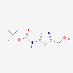 molecular formula C9H14N2O3S B8706920 Tert-butyl (2-(hydroxymethyl)thiazol-5-yl)carbamate 