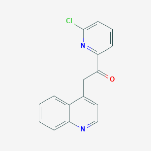 molecular formula C16H11ClN2O B8706927 1-(6-Chloropyridin-2-yl)-2-(quinolin-4-yl)ethanone 