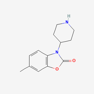 molecular formula C13H16N2O2 B8706930 4-(6-Methyl-2-oxo-3-benzoxazolinyl)-piperidine 