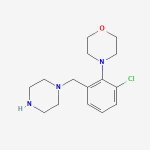 molecular formula C15H22ClN3O B8706949 4-[2-Chloro-6-(piperazin-1-ylmethyl)phenyl]morpholine 