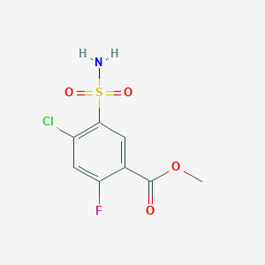 molecular formula C8H7ClFNO4S B8706975 Methyl 5-(aminosulfonyl)-4-chloro-2-fluorobenzoate 