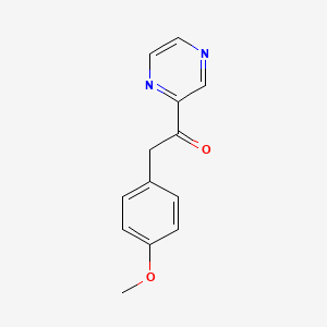 molecular formula C13H12N2O2 B8707022 2-(4-Methoxyphenyl)-1-(pyrazine-2-yl)ethanone 
