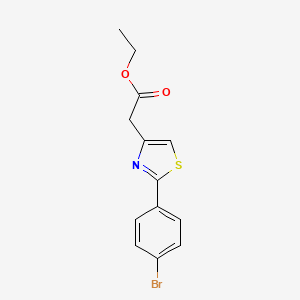 molecular formula C13H12BrNO2S B8707047 Ethyl 2-(4-Bromophenyl)-thiazol-4-ylacetate CAS No. 17969-17-4