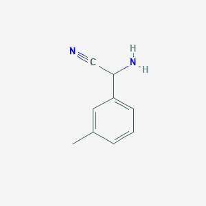 molecular formula C9H10N2 B8707082 2-Amino-2-(m-tolyl)acetonitrile CAS No. 56464-71-2