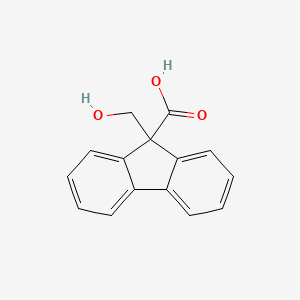 molecular formula C15H12O3 B8707089 9-Hydroxymethyl-9-fluorene carboxylic acid CAS No. 7471-93-4