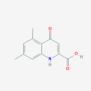 molecular formula C12H11NO3 B8707169 4-Hydroxy-5,7-Dimethylquinoline-2-Carboxylic Acid 