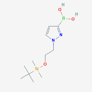 molecular formula C11H23BN2O3Si B8707203 (1-(2-((tert-Butyldimethylsilyl)oxy)ethyl)-1H-pyrazol-3-yl)boronic acid 