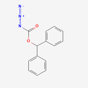 molecular formula C14H11N3O2 B8707210 Carbonazidic acid, diphenylmethyl ester CAS No. 3312-83-2