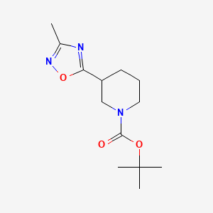 molecular formula C13H21N3O3 B8707228 Tert-butyl 3-(3-methyl-1,2,4-oxadiazol-5-yl)piperidine-1-carboxylate 