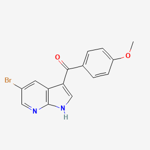 molecular formula C15H11BrN2O2 B8707262 (5-Bromo-1H-pyrrolo[2,3-b]pyridin-3-yl)(4-methoxyphenyl)methanone CAS No. 918514-97-3