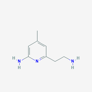 molecular formula C8H13N3 B8707298 6-(2-Aminoethyl)-4-methylpyridin-2-amine 