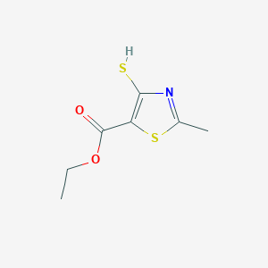 B8707329 Ethyl 2-methyl-4-sulfanyl-1,3-thiazole-5-carboxylate CAS No. 89502-13-6