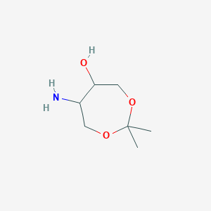 molecular formula C7H15NO3 B8707340 6-Amino-2,2-dimethyl-1,3-dioxepan-5-ol 
