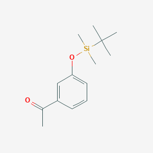 molecular formula C14H22O2Si B8707353 1-(3-{[tert-Butyl(dimethyl)silyl]oxy}phenyl)ethan-1-one CAS No. 124414-07-9