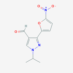 3-(5-Nitrofuran-2-yl)-1-(propan-2-yl)-1H-pyrazole-4-carbaldehyde