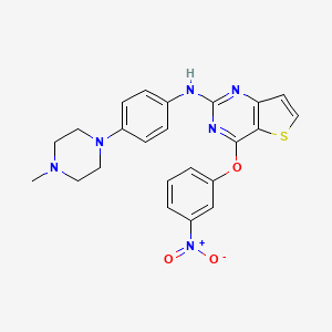 N-(4-(4-methylpiperazin-1-yl)phenyl)-4-(3-nitrophenoxy)thieno[3,2-d]pyrimidin-2-amine