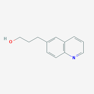 molecular formula C12H13NO B8707378 3-Quinolin-6-yl-propan-1-ol 