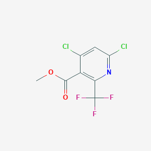 molecular formula C8H4Cl2F3NO2 B8707396 4,6-Dichloro-2-trifluoromethyl-nicotinic acid methyl ester 