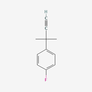 molecular formula C11H11F B8707436 1-Fluoro-4-(2-methylbut-3-yn-2-yl)benzene 