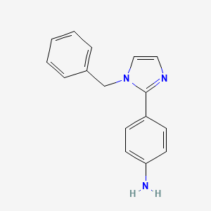 molecular formula C16H15N3 B8707460 4-(1-Benzyl-1H-imidazol-2-YL)aniline 