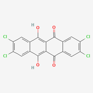 molecular formula C18H6Cl4O4 B8707485 2,3,8,9-Tetrachloro-6,11-dihydroxynaphthacene-5,12-dione 