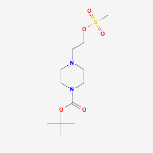 molecular formula C12H24N2O5S B8707496 Tert-butyl 4-(2-(methylsulfonyloxy)ethyl)piperazine-1-carboxylate 