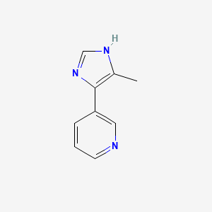 molecular formula C9H9N3 B8707505 3-(4-Methyl-1H-imidazol-5-yl)pyridine 