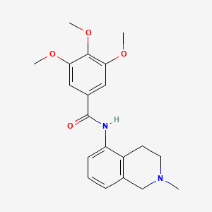 molecular formula C20H24N2O4 B8707529 Benzamide, N-(1,2,3,4-tetrahydro-2-methylisoquinolin-5-yl)-3,4,5-trimethoxy- CAS No. 27461-31-0