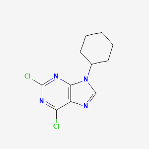 molecular formula C11H12Cl2N4 B8707544 2,6-Dichloro-9-cyclohexylpurine 