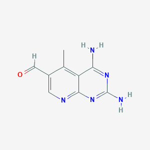 molecular formula C9H9N5O B8707559 Pyrido[2,3-d]pyrimidine-6-carboxaldehyde, 2,4-diamino-5-methyl- CAS No. 101810-74-6